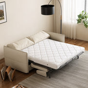 Ergonomic Scratch Resistant Faux Leather Convertible Sofa Bed